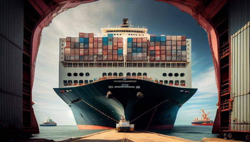 large cargo ship with containers generative ai 1024x683 826x470 1 LOCAL SOURCING VS IMPORTING: BIG SAVINGS FOR BUSSINESES??